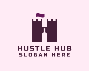 Wine Castle Letter H logo design