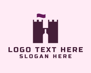 Alcoholic - Wine Castle Letter H logo design