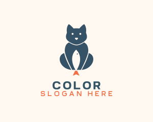 Feline - Cat Fish Pet logo design