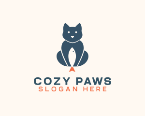 Cat Fish Pet logo design