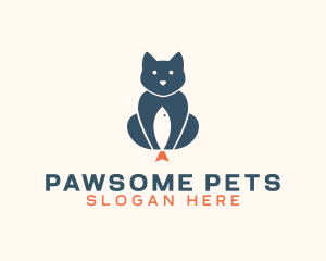 Cat Fish Pet logo design