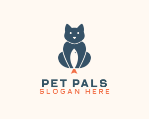 Cat Fish Pet logo design