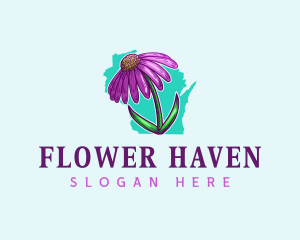 Wisconsin Flower Botanical logo design