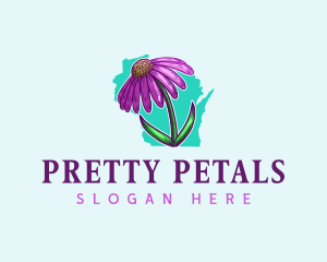 Wisconsin Flower Botanical logo design