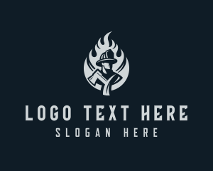 Firefighter - Firefighter Fire Rescue logo design