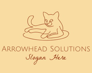 Cat Kitten Monoline  logo design