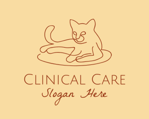 Cat Kitten Monoline  logo design