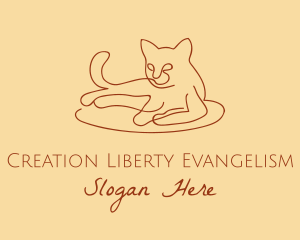 Cat Kitten Monoline  logo design