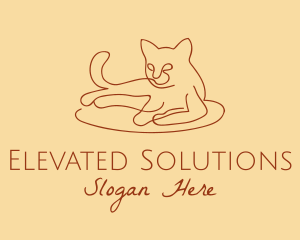 Cat Kitten Monoline  logo design