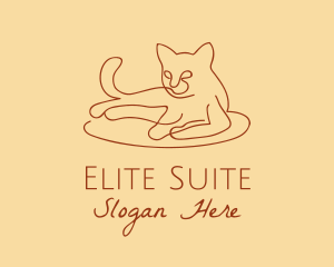 Cat Kitten Monoline  logo design