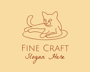 Cat Kitten Monoline  logo design