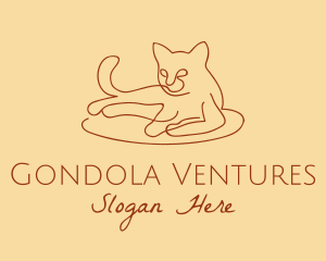 Cat Kitten Monoline  logo design