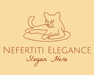 Cat Kitten Monoline  logo design