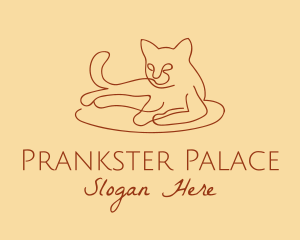 Cat Kitten Monoline  logo design