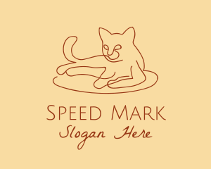 Cat Kitten Monoline  logo design