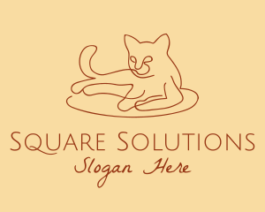 Cat Kitten Monoline  logo design