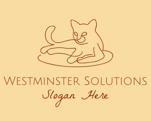 Cat Kitten Monoline  logo design