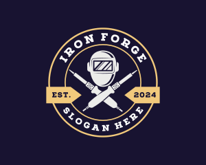 Welding Soldering Iron Tool logo design