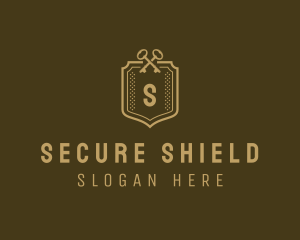 Insurance Key Shield logo design