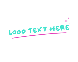 Child Therapist - Colorful Fun Wordmark logo design