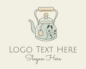 Green Tea - Tea Bag Kettle logo design