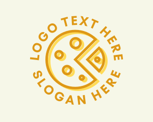 Digital - Cheese Slice Anaglyph logo design