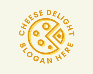 Cheese Slice Anaglyph logo design