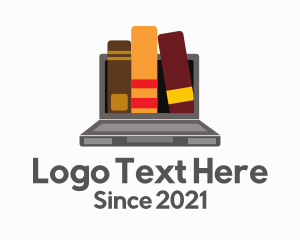 Bookshop - Laptop Learning Book logo design