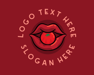 Tomato - Sexy Tomato Lips logo design