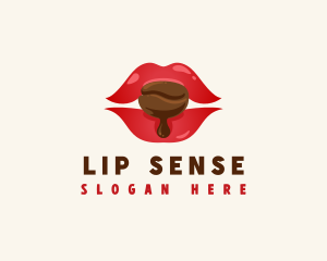 Coffee Bean Lips logo design