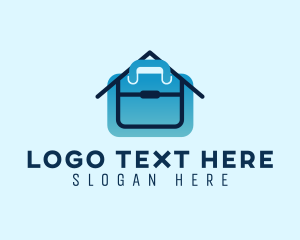 Work From Home - Home Office Briefcase Job logo design