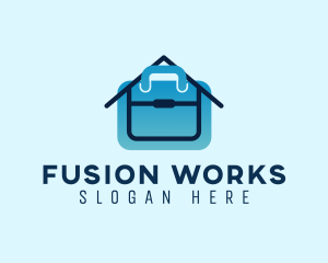 Home Office Briefcase Job logo design