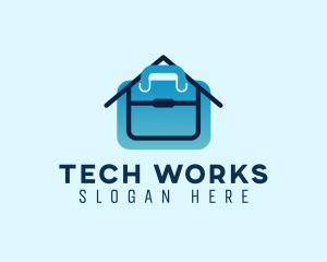 Home Office Briefcase Job logo design