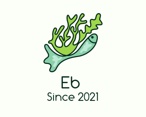 Marine Aquaculture - Seaweed Underwater Fish logo design