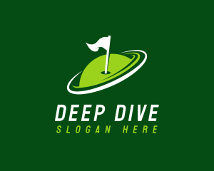 Hole - Golf Tournament Flag logo design