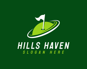 Golf Tournament Flag logo design