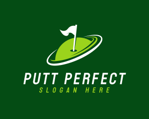 Putt - Golf Tournament Flag logo design