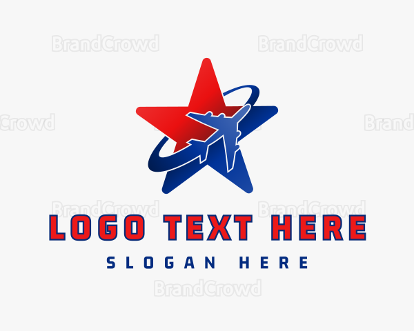 Gradient Star Aircraft Orbit Logo