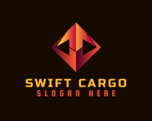 Shipping - Arrow Shipping Box logo design