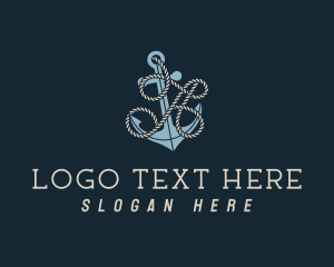 Antique - Anchor Rope Letter A logo design