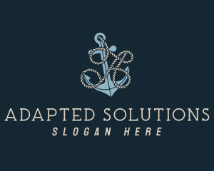 Anchor Rope Letter A logo design