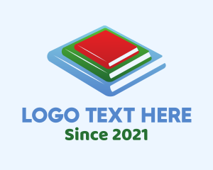 Reading - Academic Book Stack logo design