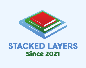 Academic Book Stack logo design