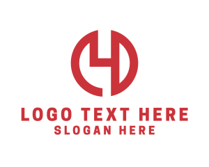 Shade Of Red - Modern Minimalist Number 4 logo design