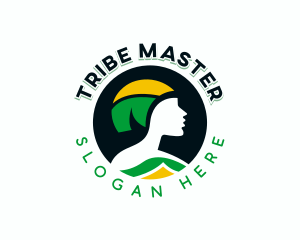 Jamaican Tribal Woman logo design