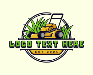 Field - Lawn Mower Gardener logo design
