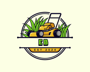 Trimmer - Lawn Mower Gardener logo design