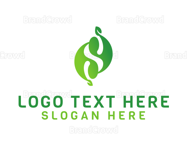Herbal Leaf Letter S Logo