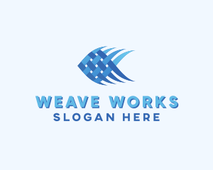 Weave - Blue Aquatic Fish logo design