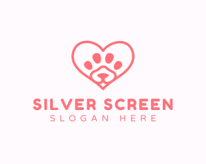 Puppy - Paw Heart Dog logo design